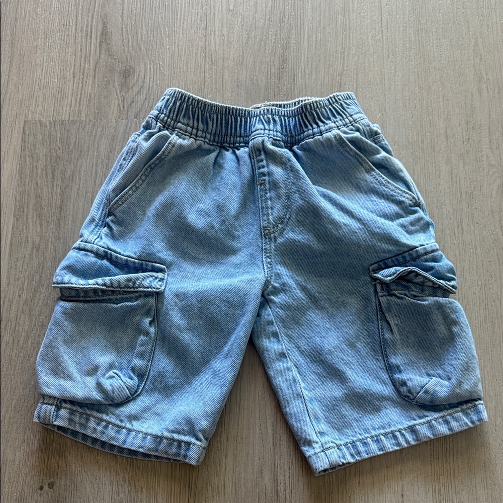 Zara Kids Light Blue Cargo Shorts